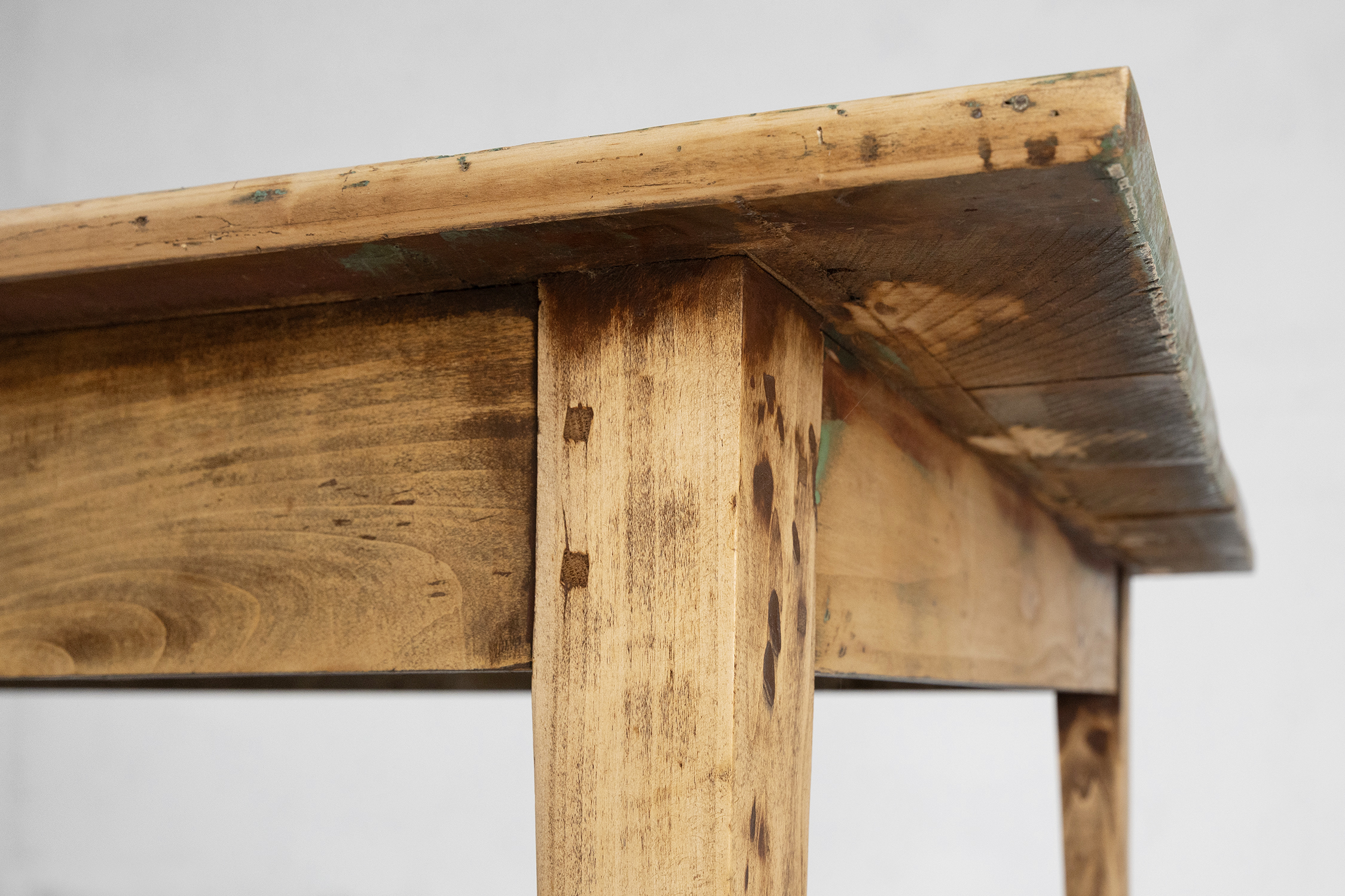 Large rustic elm wooden farm table, France ca. 1800thumbnail